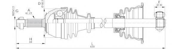 OPEN PARTS DRS602000 Приводний вал