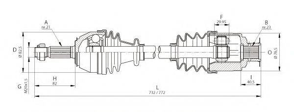 OPEN PARTS DRS602100 Приводний вал