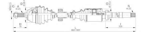 OPEN PARTS DRS605700 Приводний вал