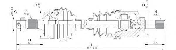 OPEN PARTS DRS609200 Приводний вал