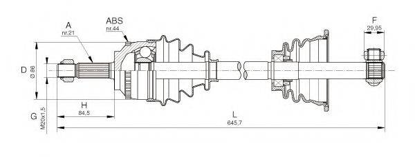 OPEN PARTS DRS610000 Приводний вал