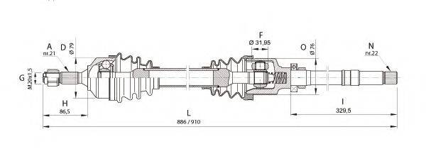 OPEN PARTS DRS615400 Приводний вал