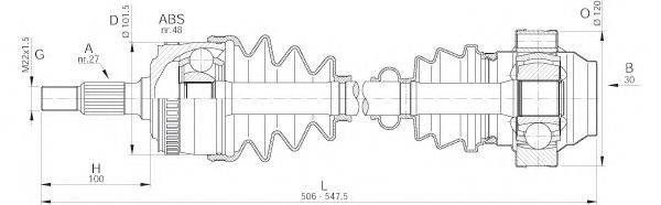 OPEN PARTS DRS615700 Приводний вал