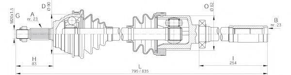 OPEN PARTS DRS616700 Приводний вал