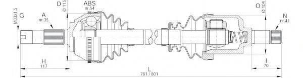 OPEN PARTS DRS617400 Приводний вал