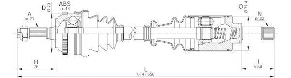 OPEN PARTS DRS618300 Приводний вал