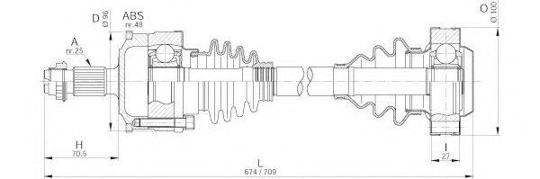 OPEN PARTS DRS618800 Приводний вал