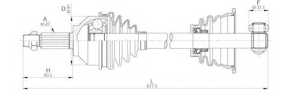 OPEN PARTS DRS619100 Приводний вал