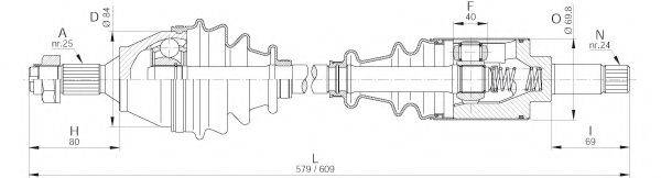 OPEN PARTS DRS619600 Приводний вал