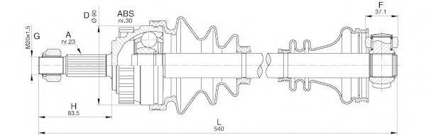 OPEN PARTS DRS625100 Приводний вал