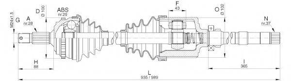 OPEN PARTS DRS627300 Приводний вал