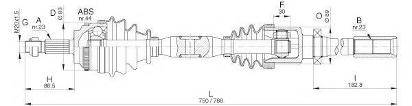 OPEN PARTS DRS628700 Приводний вал