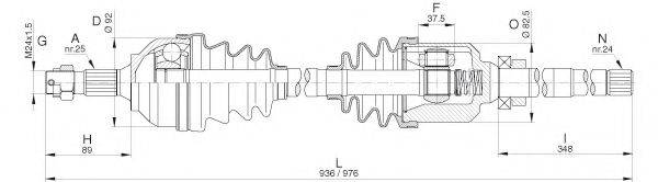 OPEN PARTS DRS629200 Приводний вал