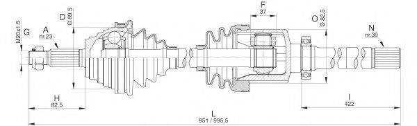 OPEN PARTS DRS629400 Приводний вал