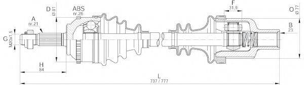 OPEN PARTS DRS629900 Приводний вал