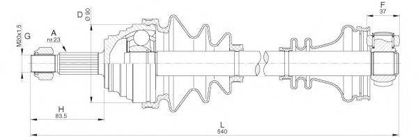 OPEN PARTS DRS630600 Приводний вал