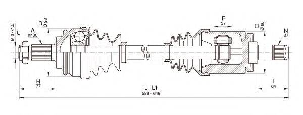 OPEN PARTS DRS635100 Приводний вал