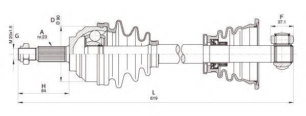 OPEN PARTS DRS636100 Приводний вал