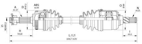 OPEN PARTS DRS637700 Приводний вал