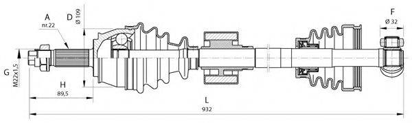 OPEN PARTS DRS638000 Приводний вал