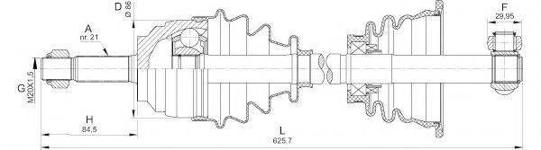 OPEN PARTS DRS638300 Приводний вал