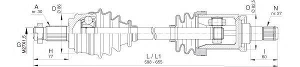 OPEN PARTS DRS639500 Приводний вал