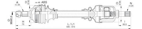 OPEN PARTS DRS639700 Приводний вал