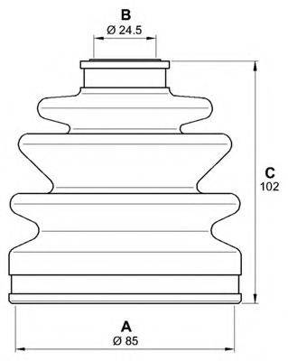 OPEN PARTS SJK702800 Комплект пильника, приводний вал