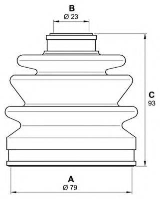 OPEN PARTS SJK703800 Комплект пильника, приводний вал