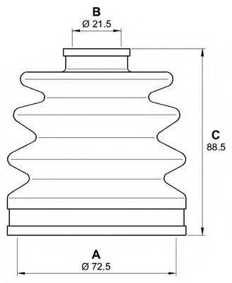 OPEN PARTS SJK704200 Комплект пильника, приводний вал