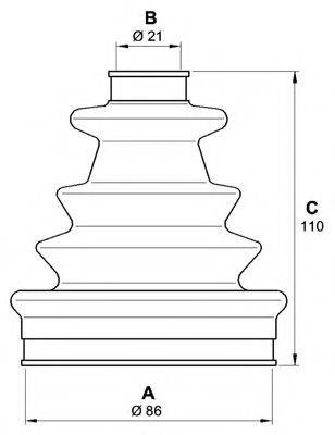 OPEN PARTS SJK709500 Комплект пильника, приводний вал