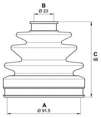 OPEN PARTS SJK710400 Комплект пильника, приводний вал