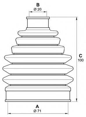 OPEN PARTS SJK714800 Комплект пильника, приводний вал