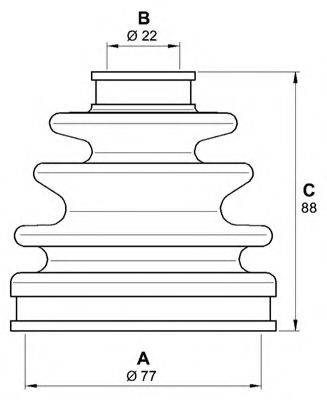 OPEN PARTS SJK726200 Комплект пильника, приводний вал