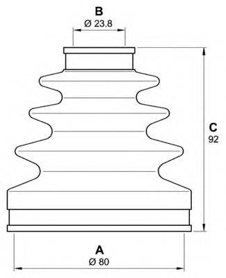 OPEN PARTS SJK727000 Комплект пильника, приводний вал