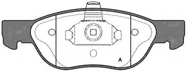 OPEN PARTS BPA058700 Комплект гальмівних колодок, дискове гальмо