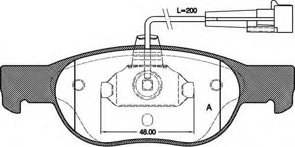 OPEN PARTS BPA058811 Комплект гальмівних колодок, дискове гальмо