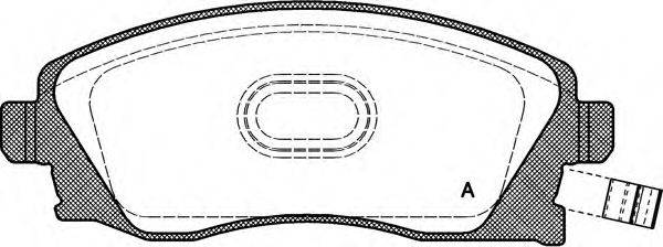 OPEN PARTS BPA077412 Комплект гальмівних колодок, дискове гальмо