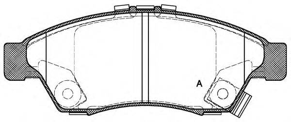 OPEN PARTS BPA087501 Комплект гальмівних колодок, дискове гальмо