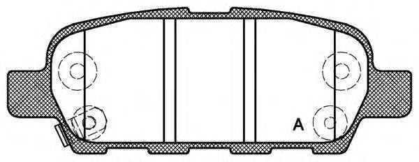 OPEN PARTS BPA087601 Комплект гальмівних колодок, дискове гальмо