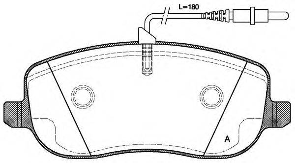 OPEN PARTS BPA087912 Комплект гальмівних колодок, дискове гальмо