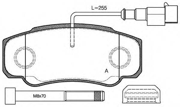 OPEN PARTS BPA096102 Комплект гальмівних колодок, дискове гальмо