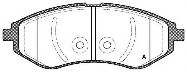 OPEN PARTS BPA098600 Комплект гальмівних колодок, дискове гальмо