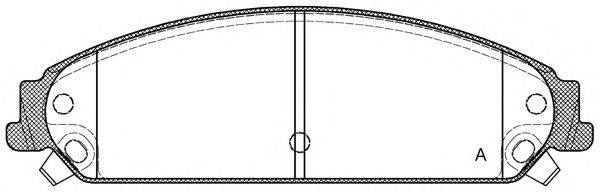 OPEN PARTS BPA112808 Комплект гальмівних колодок, дискове гальмо