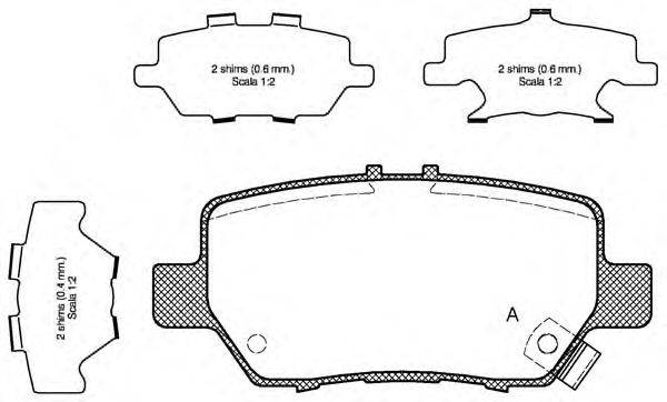 OPEN PARTS BPA116802 Комплект гальмівних колодок, дискове гальмо