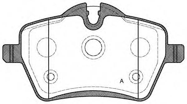 OPEN PARTS BPA127700 Комплект гальмівних колодок, дискове гальмо