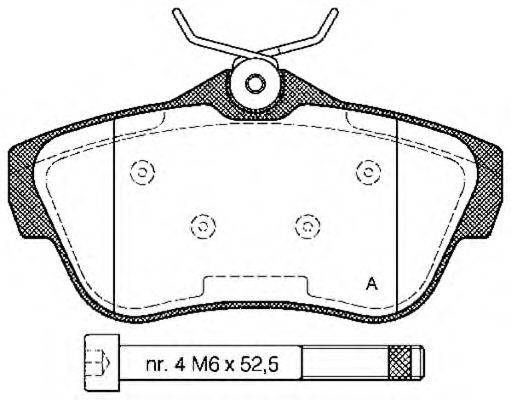 OPEN PARTS BPA129900 Комплект гальмівних колодок, дискове гальмо