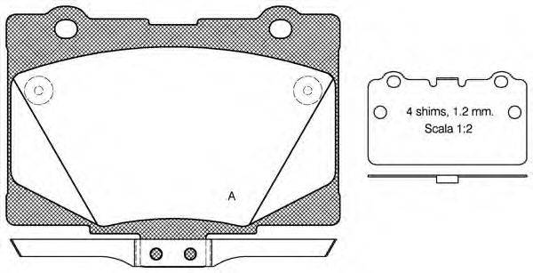 OPEN PARTS BPA142202 Комплект гальмівних колодок, дискове гальмо