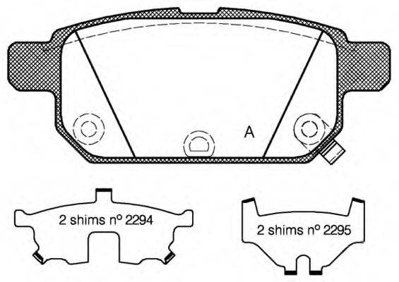 OPEN PARTS BPA147102 Комплект гальмівних колодок, дискове гальмо