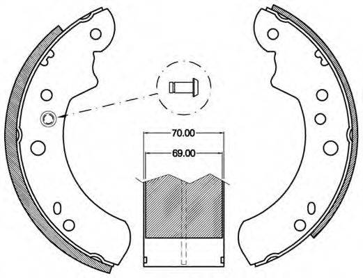 OPEN PARTS BSA205100 Комплект гальмівних колодок